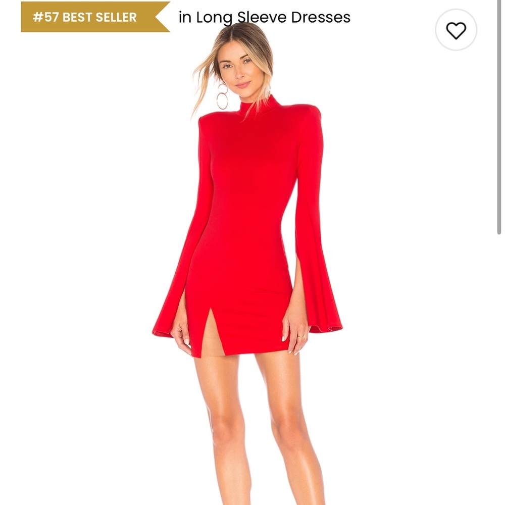 Michael Costello Red Sleeveless Bodycon Mini Dress